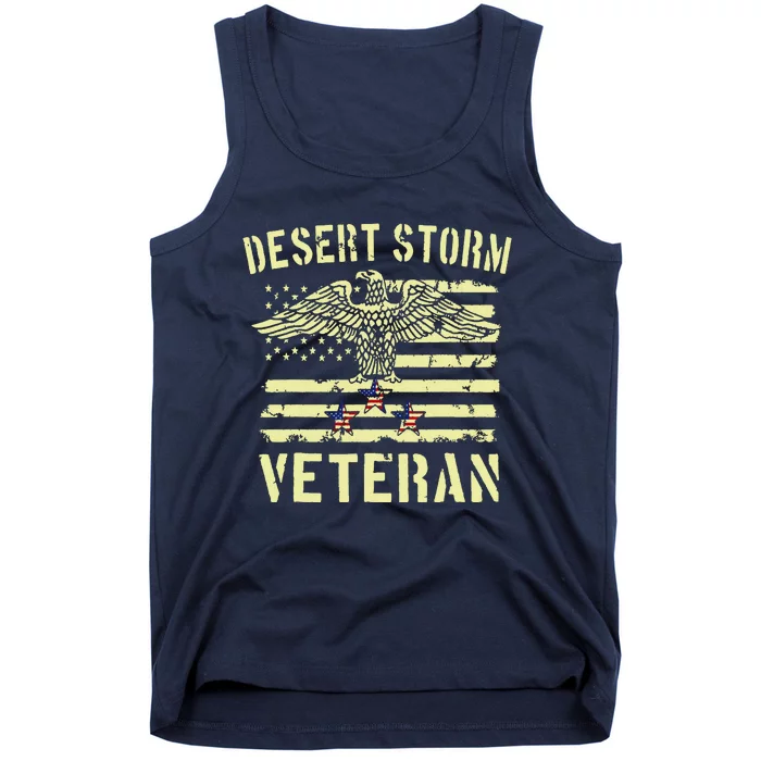 Desert Storm Veteran Eagle Stars And Stripes Tank Top