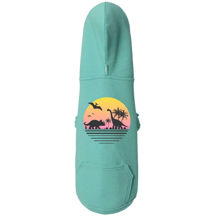 DINOSAURS SUNRISE VINTAGE Doggie 3-End Fleece Hoodie