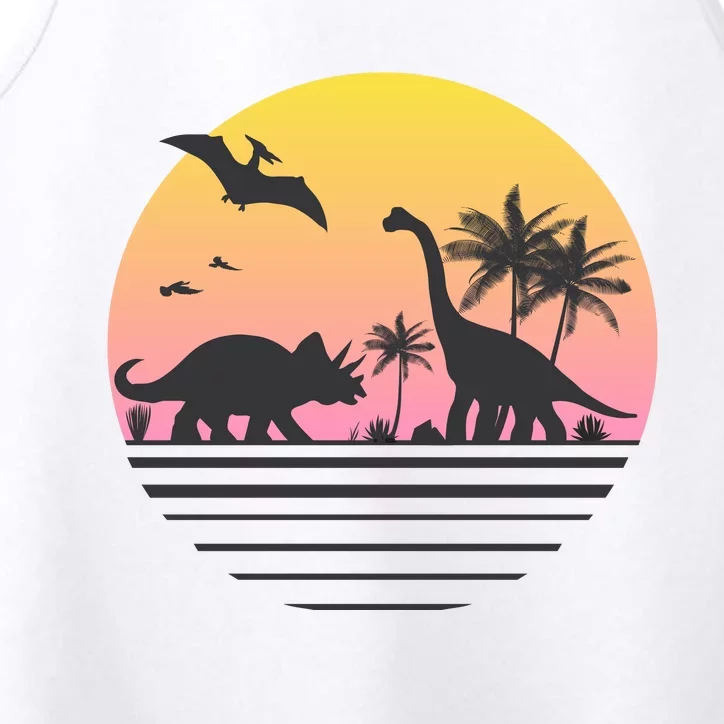 DINOSAURS SUNRISE VINTAGE Performance Tank