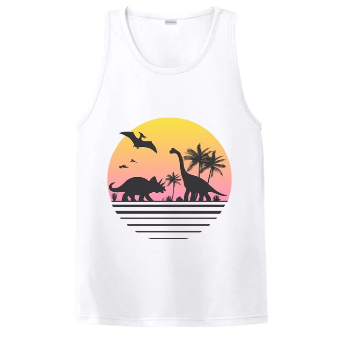 DINOSAURS SUNRISE VINTAGE Performance Tank