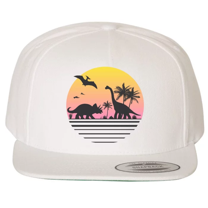 DINOSAURS SUNRISE VINTAGE Wool Snapback Cap