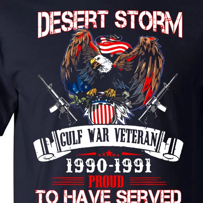 Desert Storm Veteran Pride Persian Gulf War Service Ribbo Tall T-Shirt