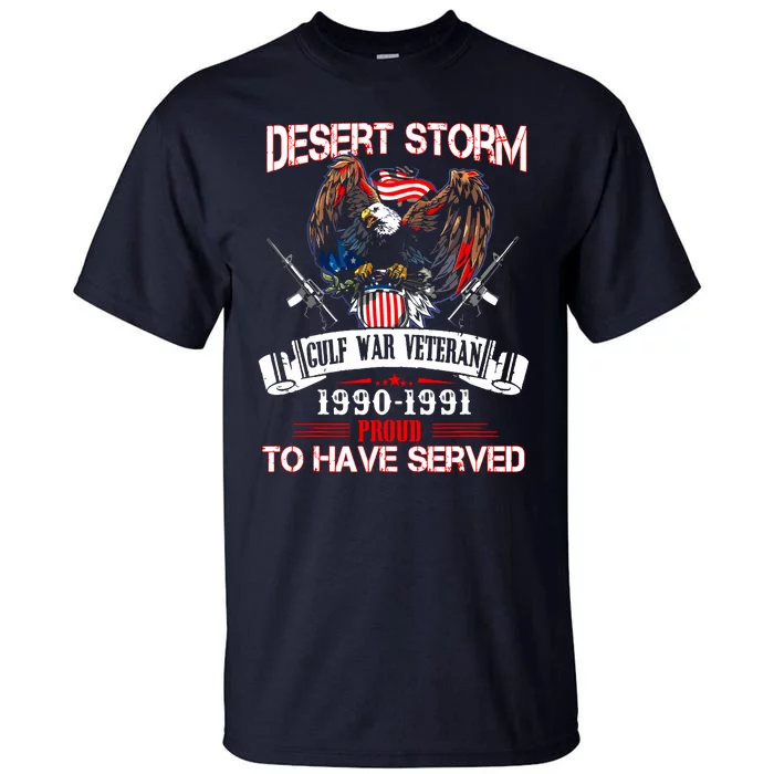 Desert Storm Veteran Pride Persian Gulf War Service Ribbo Tall T-Shirt