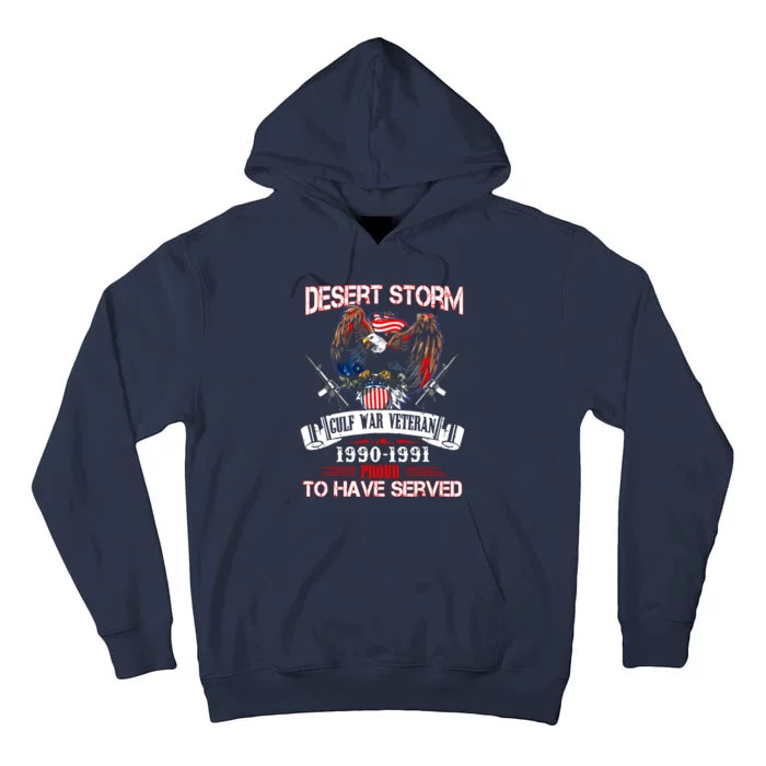 Desert Storm Veteran Pride Persian Gulf War Service Ribbo Tall Hoodie