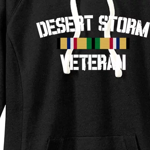 Desert Storm Veteran Pride Persian Gulf War Service Ribbon Great Gift Women's Fleece Hoodie