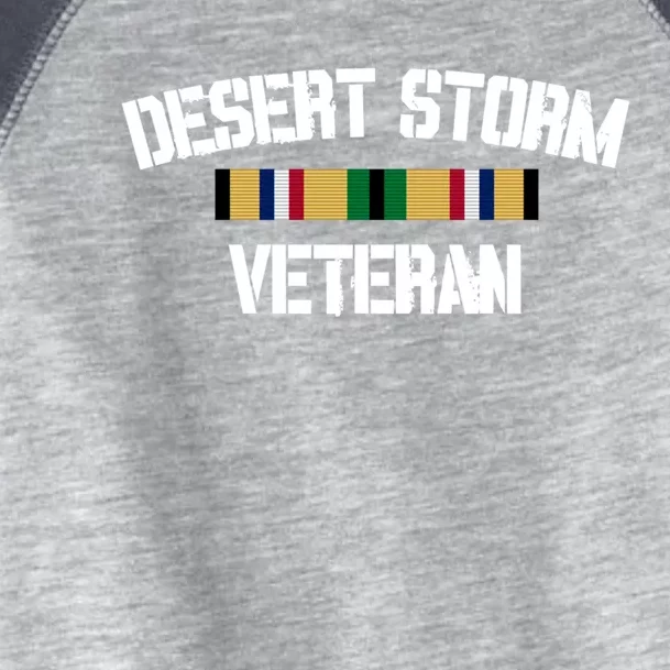 Desert Storm Veteran Pride Persian Gulf War Service Ribbon Great Gift Toddler Fine Jersey T-Shirt