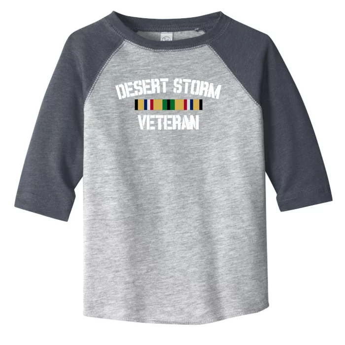 Desert Storm Veteran Pride Persian Gulf War Service Ribbon Great Gift Toddler Fine Jersey T-Shirt