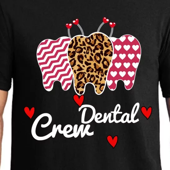 Dental Squad Valentines Day Teeth Assistant Plaid Leopard Gift Pajama Set