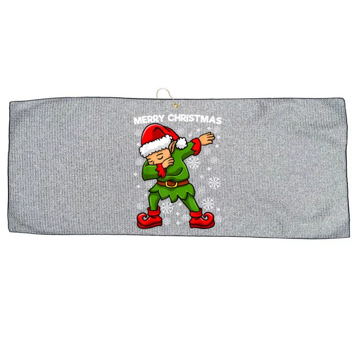 Dabbing Santa With Santa Hat Dab Dance Merry Christmas Great Gift Large Microfiber Waffle Golf Towel