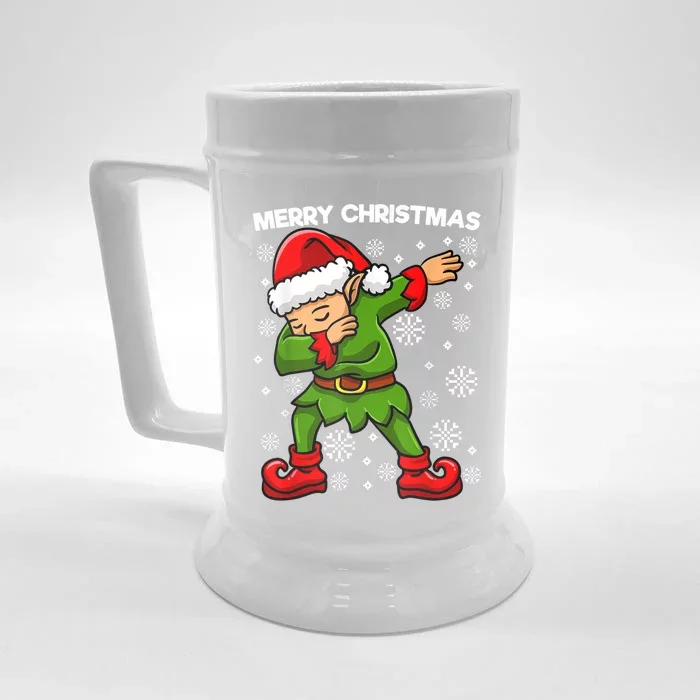 Dabbing Santa With Santa Hat Dab Dance Merry Christmas Great Gift Front & Back Beer Stein