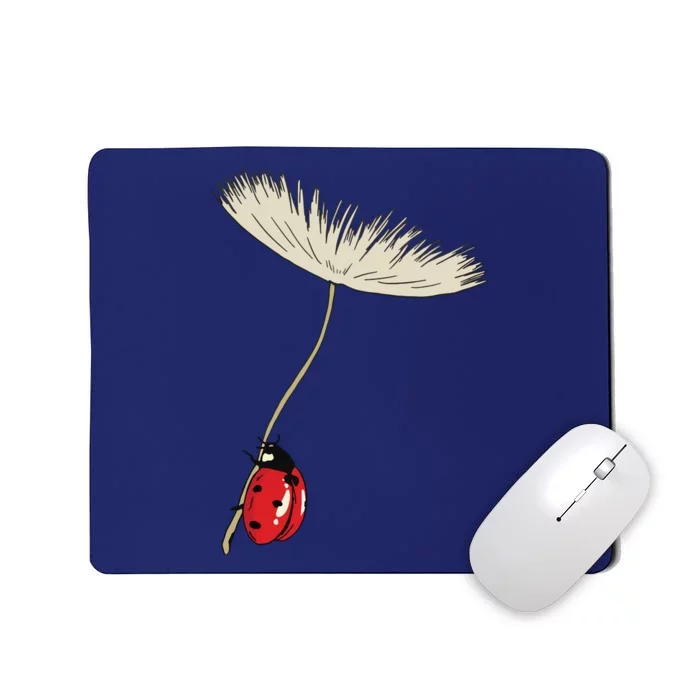 Dandelion Seeds With Ladybug Gift For Yellow Flowers Friends Mousepad