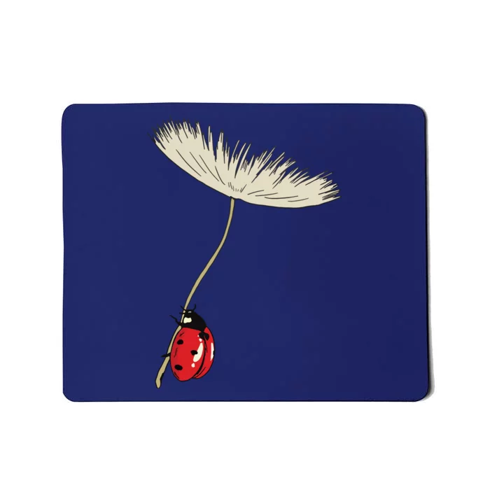 Dandelion Seeds With Ladybug Gift For Yellow Flowers Friends Mousepad