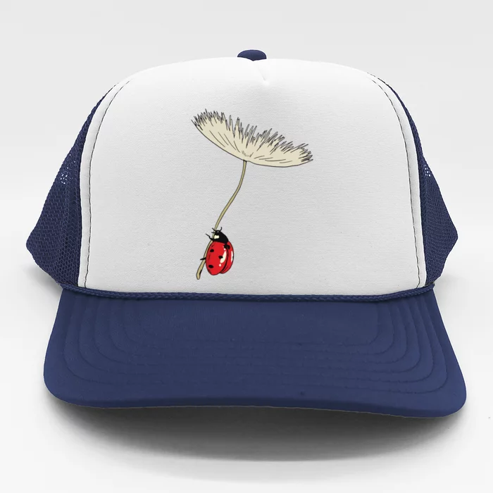 Dandelion Seeds With Ladybug Gift For Yellow Flowers Friends Trucker Hat