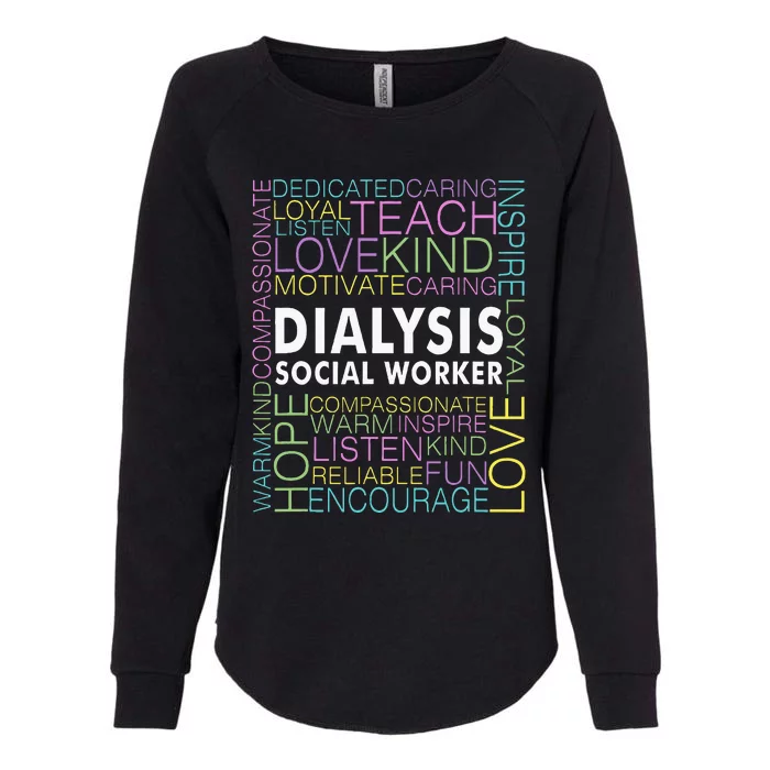 Dialysis Social Worker Renal Womens California Wash Sweatshirt