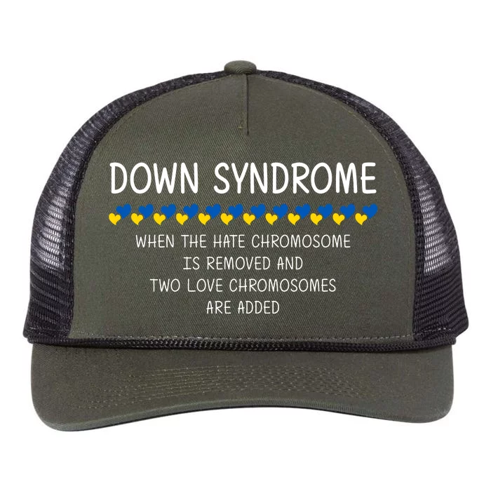 Down Syndrome When The Hate Chromosome Is Removed Retro Rope Trucker Hat Cap