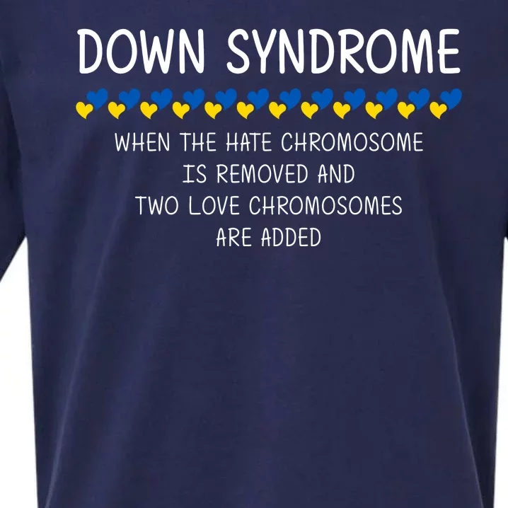 Down Syndrome When The Hate Chromosome Is Removed Sueded Cloud Jersey T-Shirt