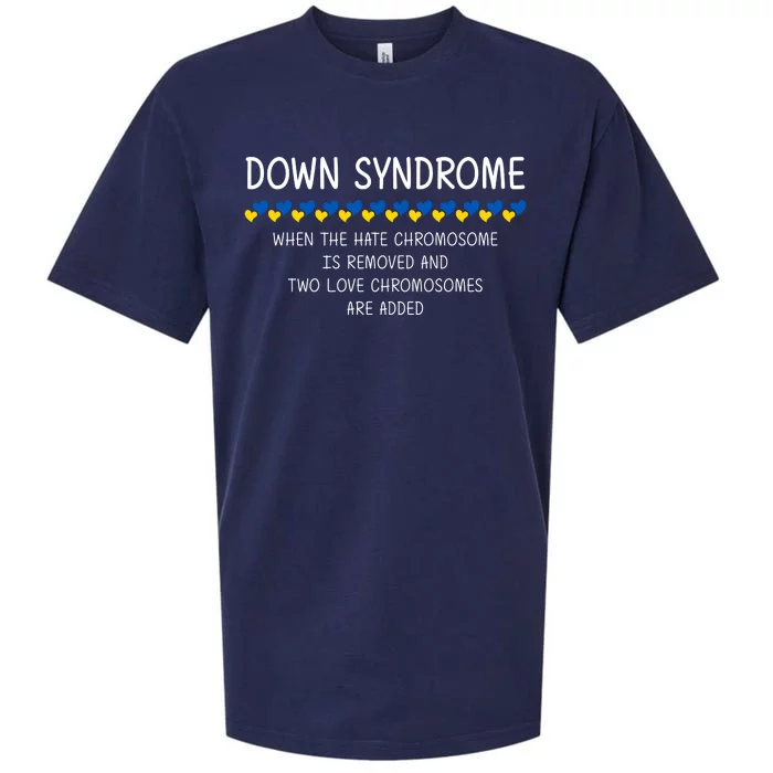 Down Syndrome When The Hate Chromosome Is Removed Sueded Cloud Jersey T-Shirt