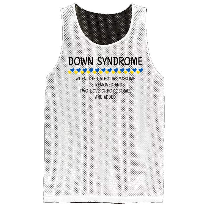 Down Syndrome When The Hate Chromosome Is Removed Mesh Reversible Basketball Jersey Tank