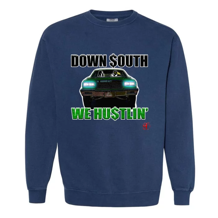 DOWN SOUTH WE HUSTLIN Garment-Dyed Sweatshirt