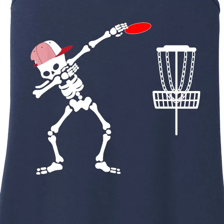 Dabbing Skeleton Wear Hat Disc Golf Player Halloween Costume Ladies Essential Tank