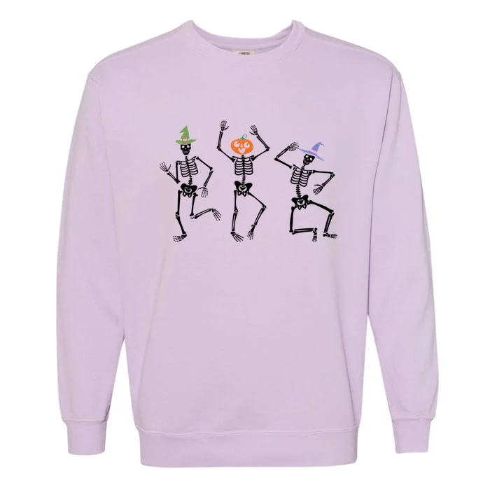 Dancing Skeleton Witches Halloween Great Gift Garment-Dyed Sweatshirt