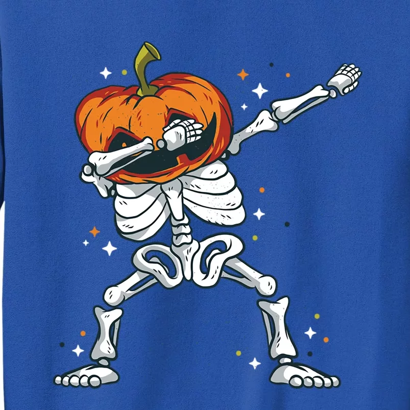 Dabbing Skeleton With Pumpkin Head Jack O Lantern Dab Cute Gift Sweatshirt