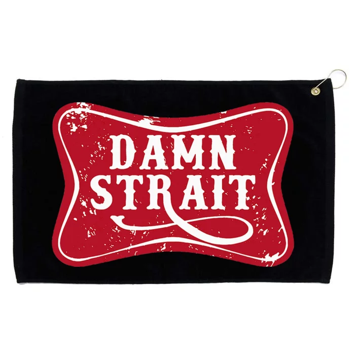 Damn S.T.R.A.I.T Western Country Music Grommeted Golf Towel