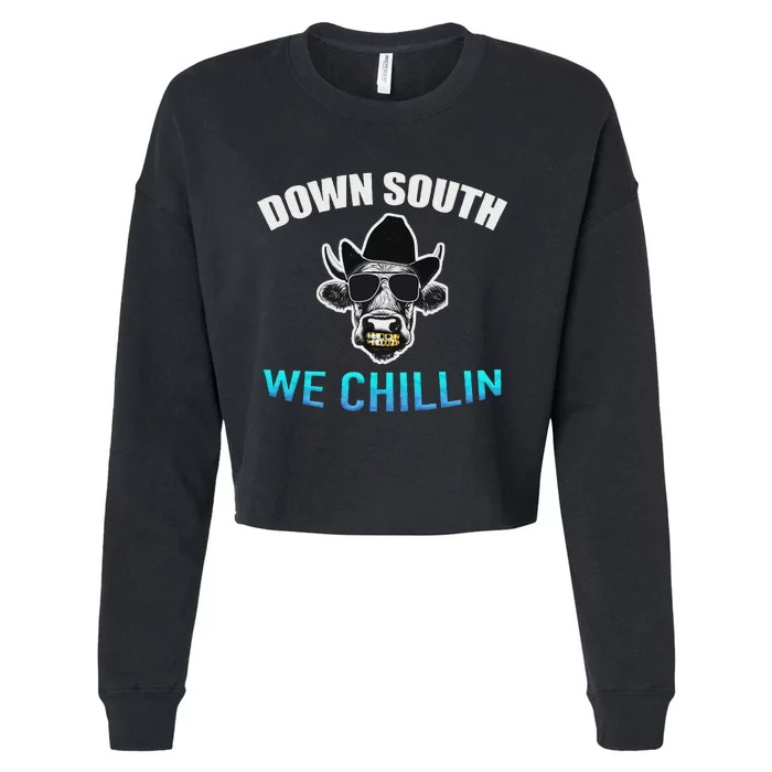 Down South We Chillin Cropped Pullover Crew