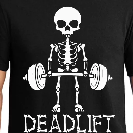 Deadlift Skeleton Workout Bodybuilding Gym Funny Skull Pajama Set