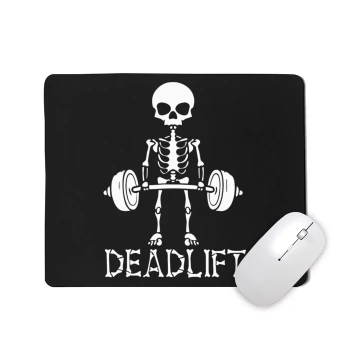 Deadlift Skeleton Workout Bodybuilding Gym Funny Skull Mousepad