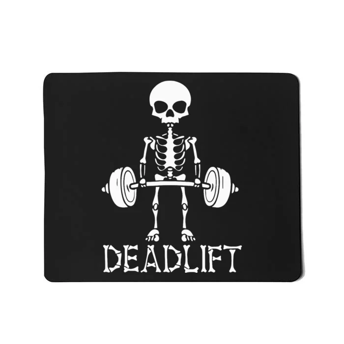 Deadlift Skeleton Workout Bodybuilding Gym Funny Skull Mousepad