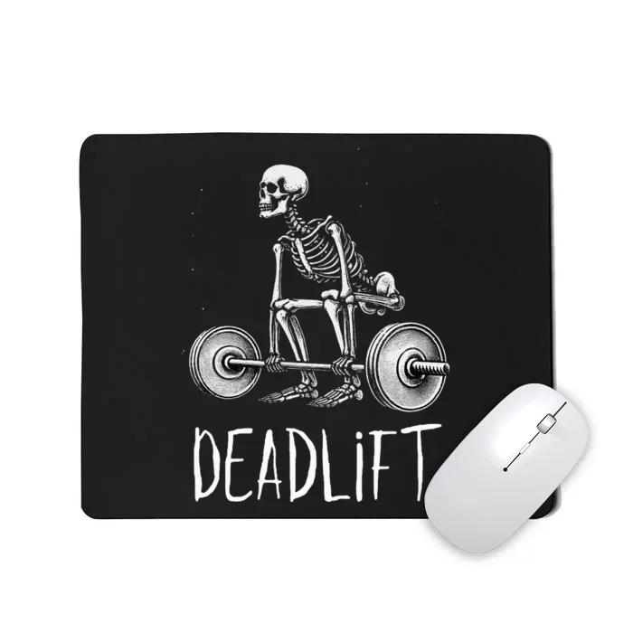 Deadlift Skeleton Workout Halloween Weight Lifting Fitness Mousepad