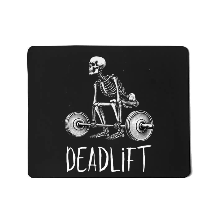 Deadlift Skeleton Workout Halloween Weight Lifting Fitness Mousepad