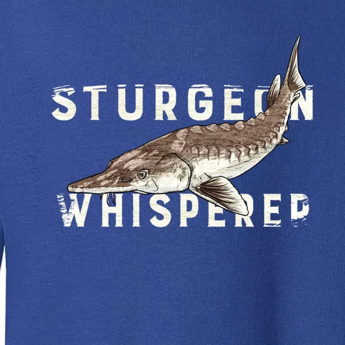 Distressed Sturgeon Whisperer Beluga Fish Funny Gift Toddler Sweatshirt