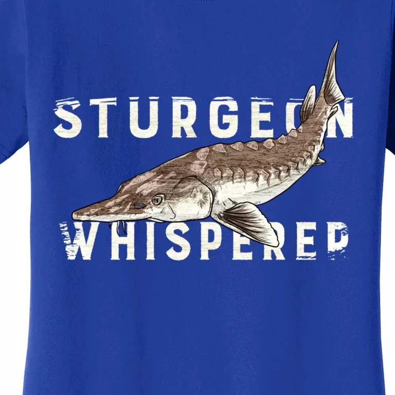 Distressed Sturgeon Whisperer Beluga Fish Funny Gift Women's T-Shirt