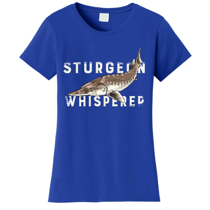 Distressed Sturgeon Whisperer Beluga Fish Funny Gift Women's T-Shirt