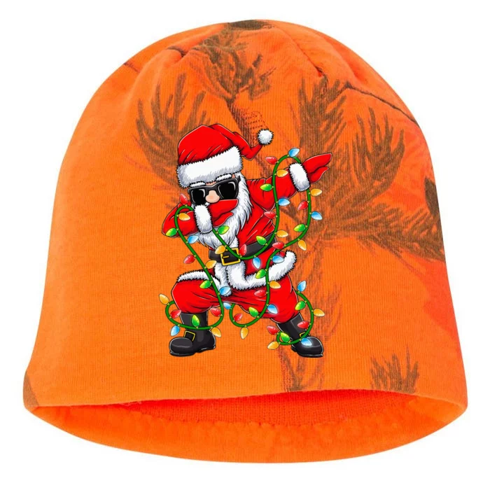 Dabbing Santa Xmas Lights Christmas Kati - Camo Knit Beanie