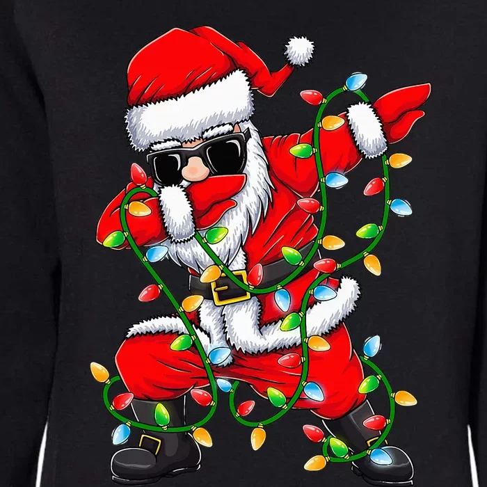 Dabbing Santa Xmas Lights Christmas Gifts Womens California Wash Sweatshirt