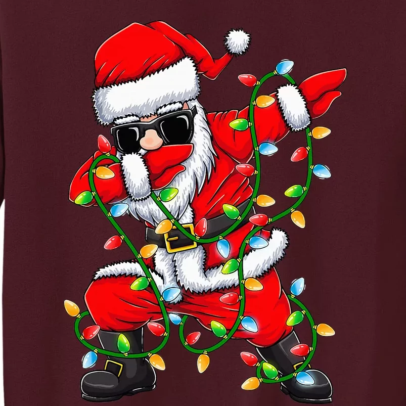 Dabbing Santa Xmas Lights Christmas Gifts Tall Sweatshirt