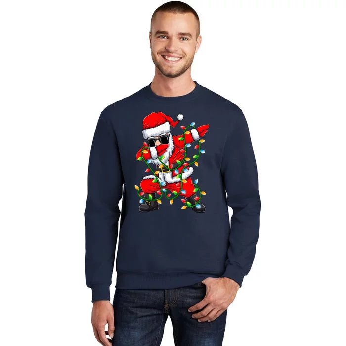 Dabbing Santa Xmas Lights Christmas Gifts Sweatshirt