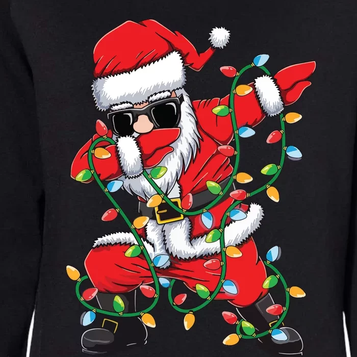 Dabbing Santa Xmas Lights Christmas Womens California Wash Sweatshirt