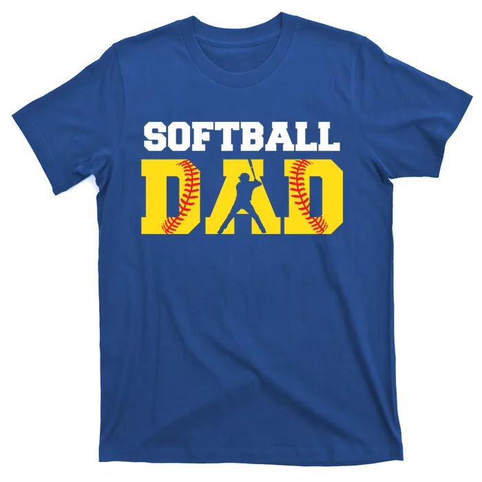 Dad Softball Yellow Softball Dad Meaningful Gift T-Shirt