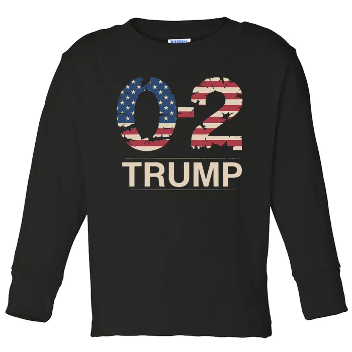 Donald Trump 02 Fight Fight Fight Us Flag You Missed Again Toddler Long Sleeve Shirt