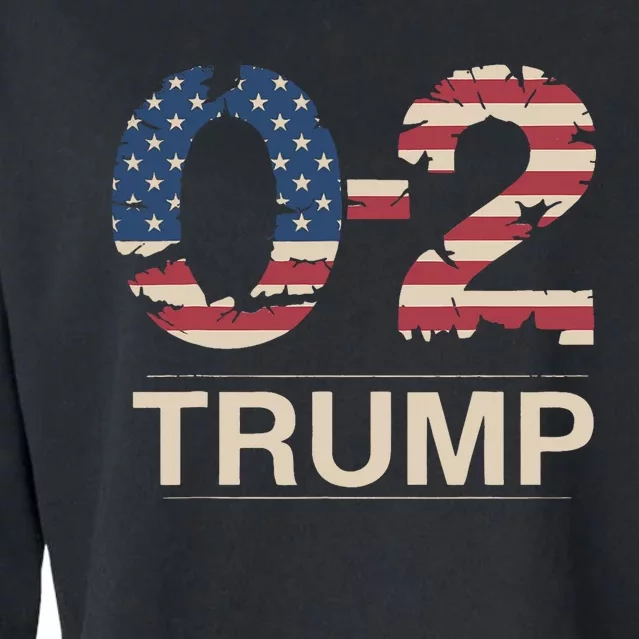 Donald Trump 02 Fight Fight Fight Us Flag You Missed Again Cropped Pullover Crew