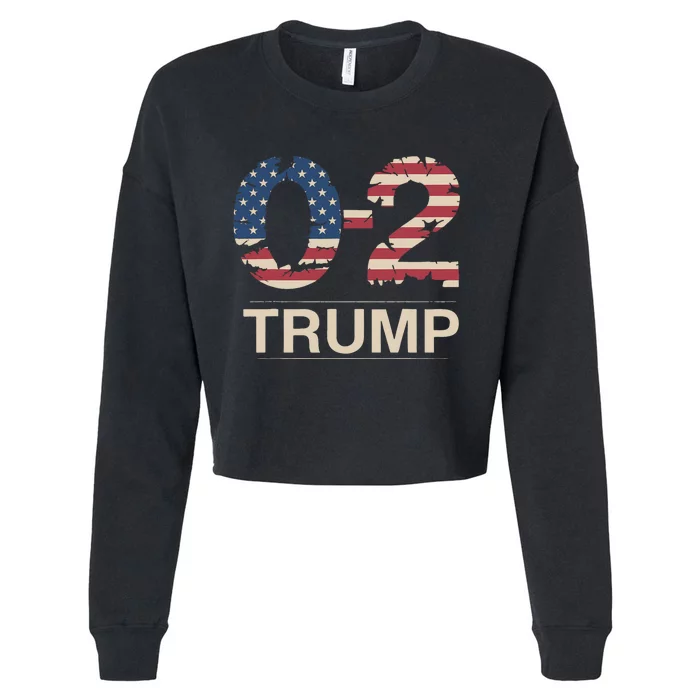 Donald Trump 02 Fight Fight Fight Us Flag You Missed Again Cropped Pullover Crew