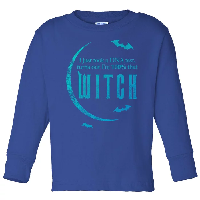 Dna Test 100% That Witch Gift Toddler Long Sleeve Shirt