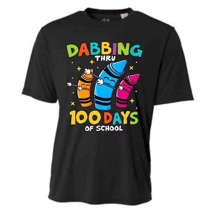 Dabbing Thru 100 Days Of School Cooling Performance Crew T-Shirt