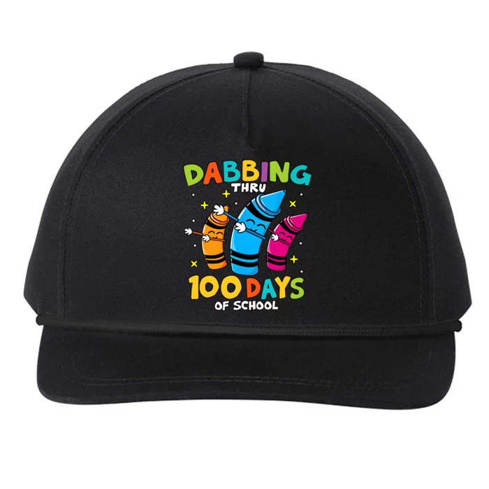 Dabbing Thru 100 Days Of School Snapback Five-Panel Rope Hat