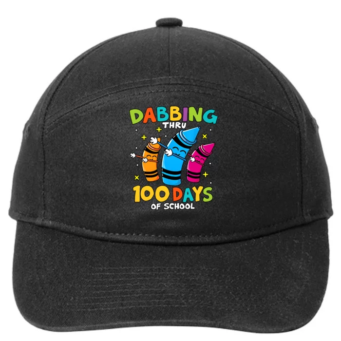 Dabbing Thru 100 Days Of School 7-Panel Snapback Hat