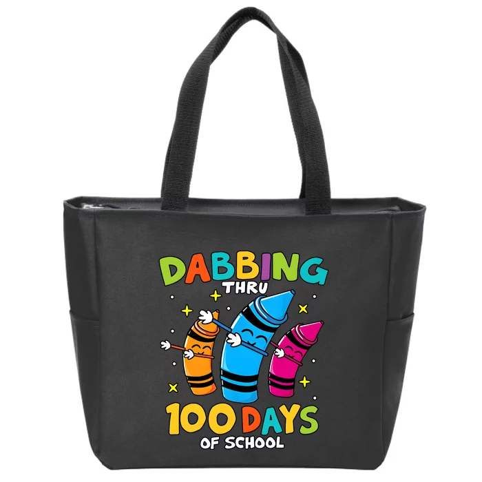 Dabbing Thru 100 Days Of School Zip Tote Bag